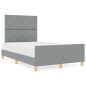 Letto in tessuto grigio chiaro vidaXL 120x190 cm Letto in tessuto grigio chiaro vidaXL 120x190 cm