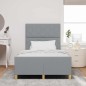 Letto in tessuto grigio chiaro vidaXL 120x190 cm Letto in tessuto grigio chiaro vidaXL 120x190 cm