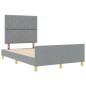 Letto in tessuto grigio chiaro vidaXL 120x190 cm Letto in tessuto grigio chiaro vidaXL 120x190 cm