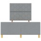 Letto in tessuto grigio chiaro vidaXL 120x190 cm Letto in tessuto grigio chiaro vidaXL 120x190 cm