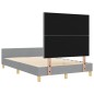 Letto in tessuto grigio chiaro vidaXL 120x190 cm Letto in tessuto grigio chiaro vidaXL 120x190 cm
