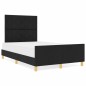 Letto in tessuto nero vidaXL 120x190 cm