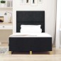 Letto in tessuto nero vidaXL 120x190 cm