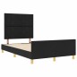 Letto in tessuto nero vidaXL 120x190 cm