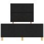 Letto in tessuto nero vidaXL 120x190 cm