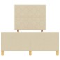vidaXL Letto in Panna - 120x190 cm, Tessuto vidaXL Letto in Panna - 120x190 cm, Tessuto
