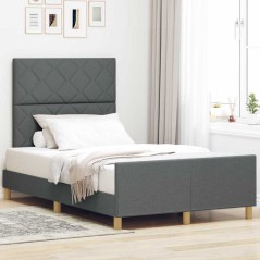 Letto Grigio Scuro 120x200 cm in Tessuto - vidaXL
