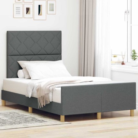 Letto Grigio Scuro 120x200 cm in Tessuto - vidaXL