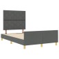 Letto Grigio Scuro 120x200 cm in Tessuto - vidaXL