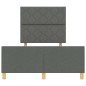 Letto Grigio Scuro 120x200 cm in Tessuto - vidaXL