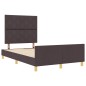 Struttura Letto vidaXL Marrone Scuro 120x200 cm in Tessuto