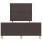 Struttura Letto vidaXL Marrone Scuro 120x200 cm in Tessuto