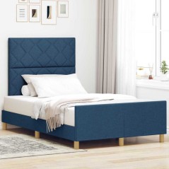 Struttura Letto Blu vidaXL 120x200 cm in Tessuto