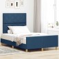 Struttura Letto Blu vidaXL 120x200 cm in Tessuto