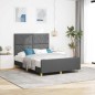 Struttura letto grigia scura 140x190 cm in tessuto Struttura letto grigia scura 140x190 cm in tessuto