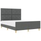 Struttura letto grigia scura 140x190 cm in tessuto Struttura letto grigia scura 140x190 cm in tessuto