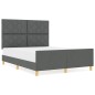 Struttura letto grigia scura 140x190 cm in tessuto Struttura letto grigia scura 140x190 cm in tessuto