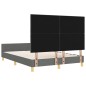 Struttura letto grigia scura 140x190 cm in tessuto Struttura letto grigia scura 140x190 cm in tessuto