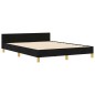 Struttura Letto Nera 140x190 cm in Tessuto vidaXL Struttura Letto Nera 140x190 cm in Tessuto vidaXL