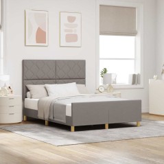 Struttura del letto Tortora 140x190 cm in tessuto by vidaXL