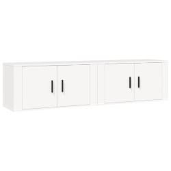 Mobili Porta TV a Parete 2 pz Bianco 80x34,5x40 cm