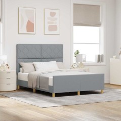 vidaXL Struttura Letto Grigio Chiaro 140x200 cm Tessuto