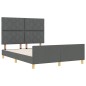 Struttura letto vitaXL grigio scuro 140x200 cm in tessuto Struttura letto vitaXL grigio scuro 140x200 cm in tessuto