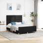 Struttura del Letto vidaXL Nera 140x200 cm in Tessuto