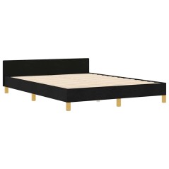 Struttura del Letto vidaXL Nera 140x200 cm in Tessuto