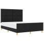 Struttura del Letto vidaXL Nera 140x200 cm in Tessuto