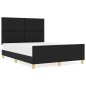 Struttura del Letto vidaXL Nera 140x200 cm in Tessuto
