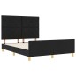 Struttura del Letto vidaXL Nera 140x200 cm in Tessuto