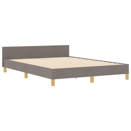 Struttura letto in tessuto tortora 140x200 cm di vidaXL