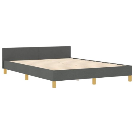 Struttura letto grigio scuro vidaXL 160x200 cm in tessuto