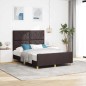 Struttura del Letto in Tessuto Marrone Scuro 160x200 cm
