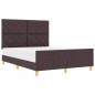 Struttura del Letto in Tessuto Marrone Scuro 160x200 cm