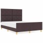 Struttura del Letto in Tessuto Marrone Scuro 160x200 cm