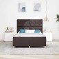 Struttura del Letto in Tessuto Marrone Scuro 160x200 cm