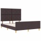 Struttura del Letto in Tessuto Marrone Scuro 160x200 cm