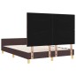 Struttura del Letto in Tessuto Marrone Scuro 160x200 cm