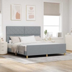 Struttura del letto vidaXL in Grigio chiaro, 180x200 cm, Tessuto