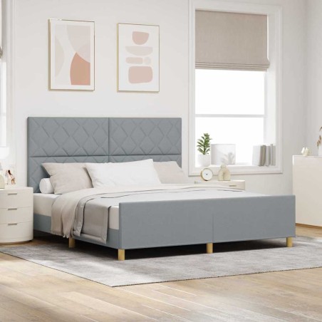 Struttura del letto vidaXL in Grigio chiaro, 180x200 cm, Tessuto