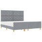 Struttura del letto vidaXL in Grigio chiaro, 180x200 cm, Tessuto Struttura del letto vidaXL in Grigio chiaro, 180x200 cm, Tessuto