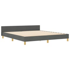 Letto vidaXL Grigio Scuro 180x200 cm in Tessuto