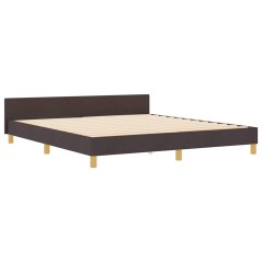 Struttura letto vidaXL marrone scuro 180x200 cm in tessuto