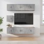 Set di Mobili Porta TV 7 pz Grigio Cemento in Legno Multistrato Set di Mobili Porta TV 7 pz Grigio Cemento in Legno Multistrato