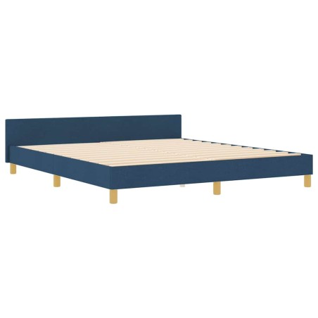 Letto vidaXL Blu 180x200 cm in Tessuto