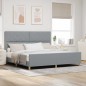 Struttura Letto in Tessuto Grigio Chiaro 200x200 cm