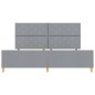 Struttura Letto in Tessuto Grigio Chiaro 200x200 cm
