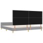 Struttura Letto in Tessuto Grigio Chiaro 200x200 cm